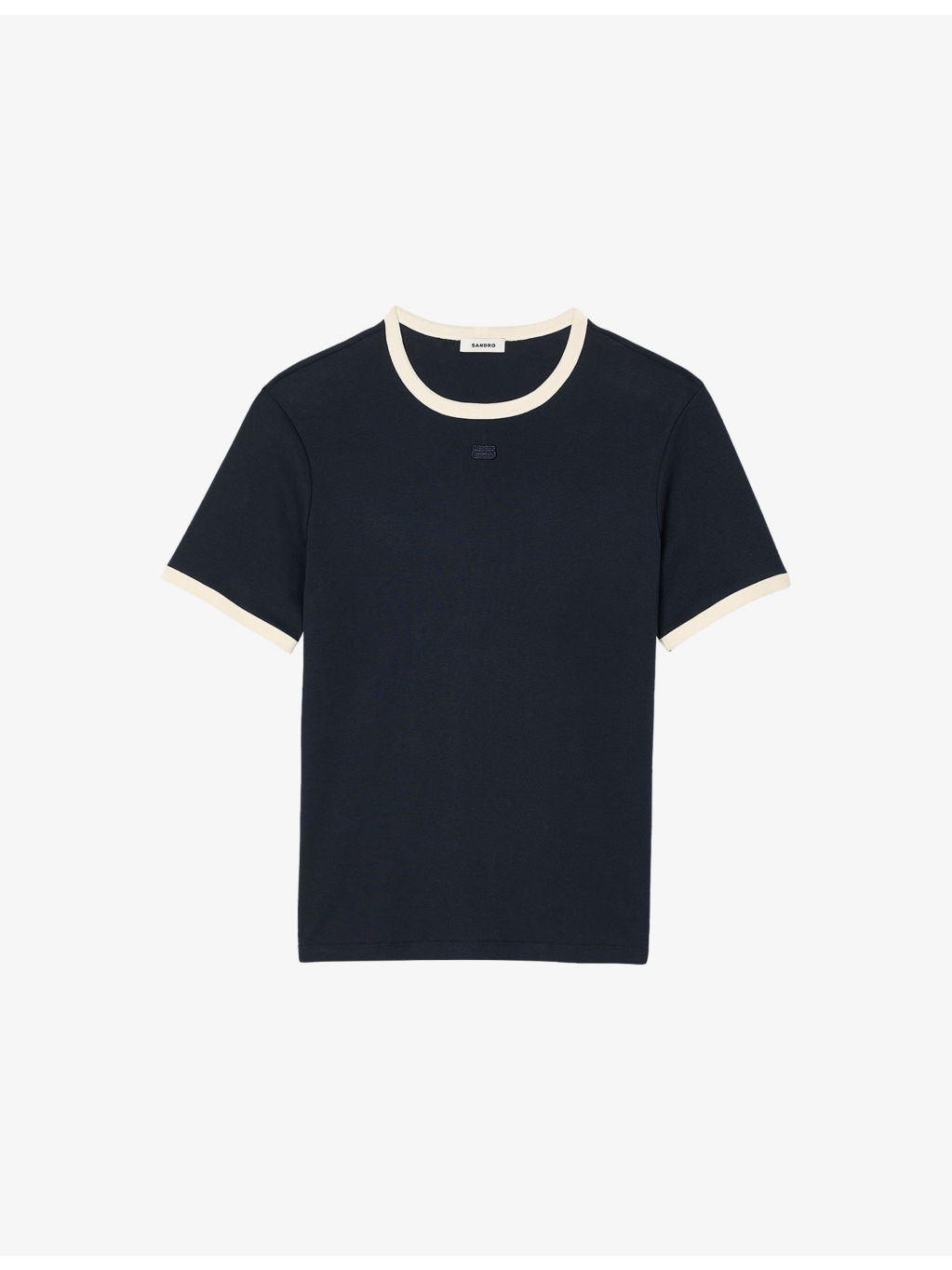 Branded Contrast-Trim Cotton-Jersey T-Shirt - 1