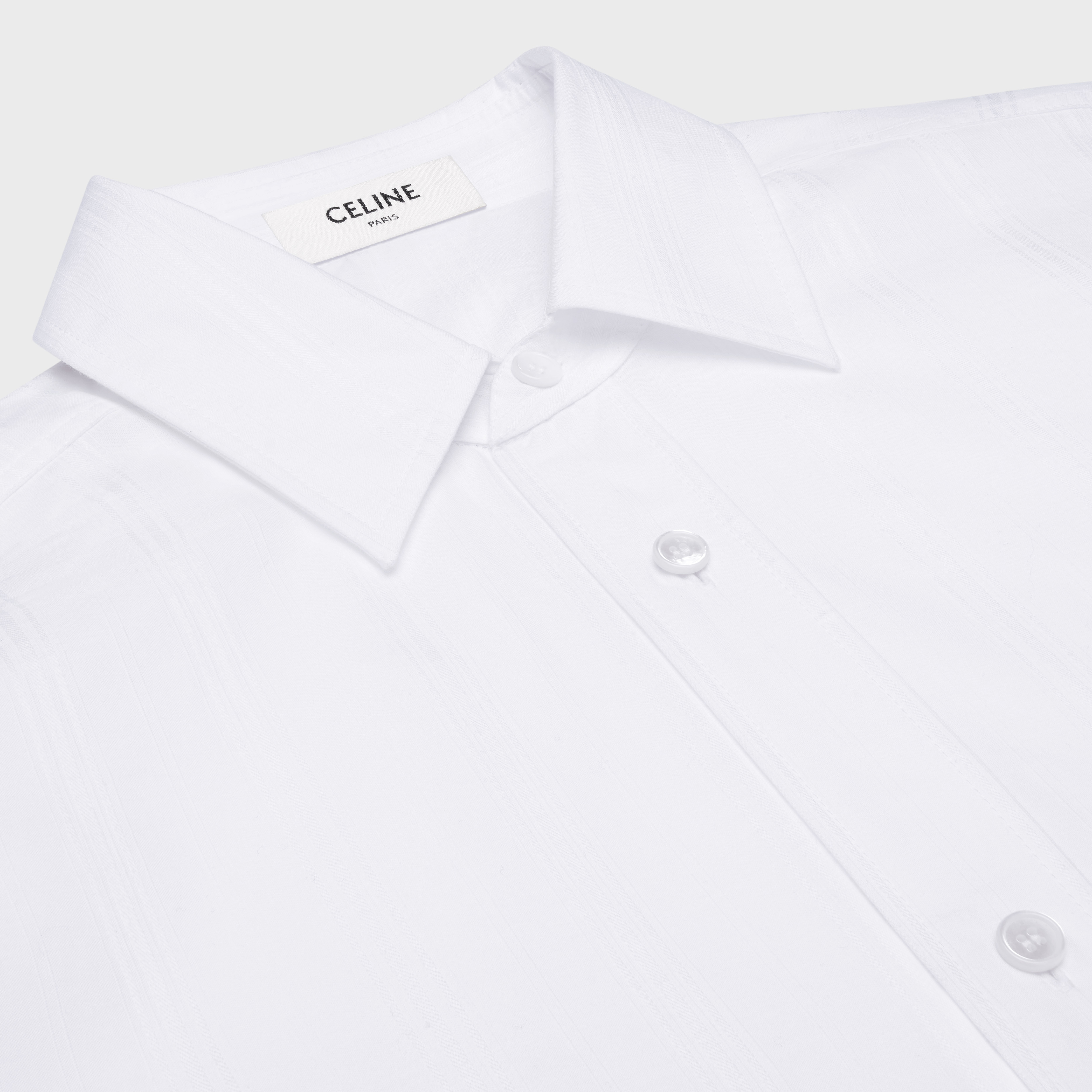 tommy shirt in cotton voile and striped linen - 3