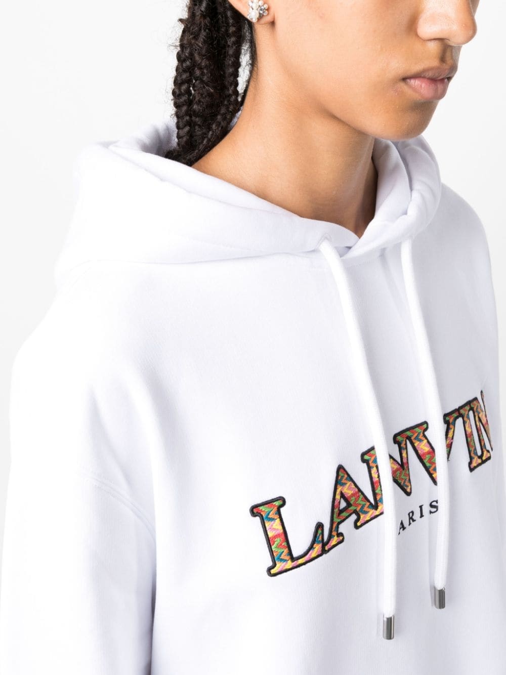 logo-embroidered hoodie - 5