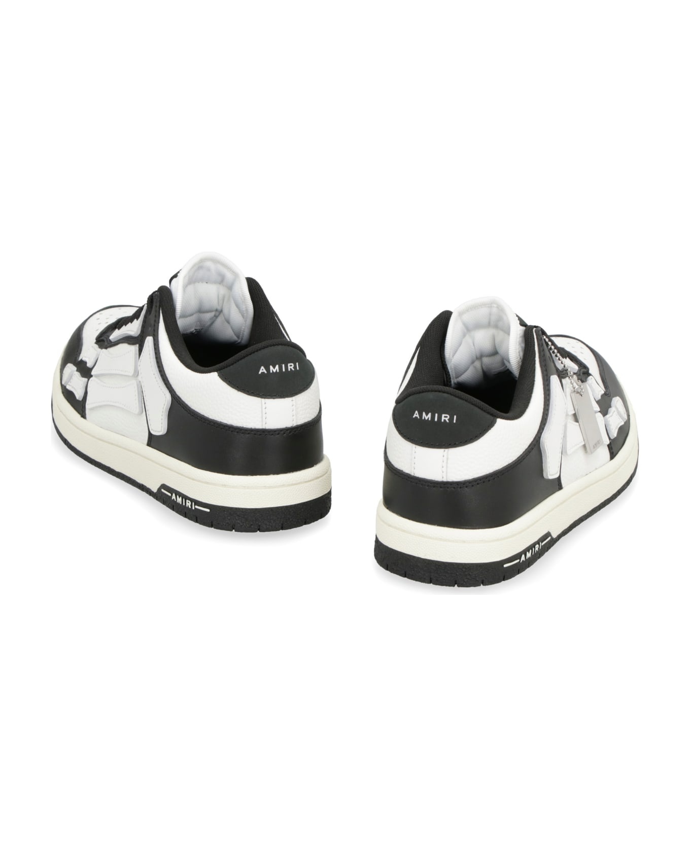 Black And White Skel Low Sneakers - 4