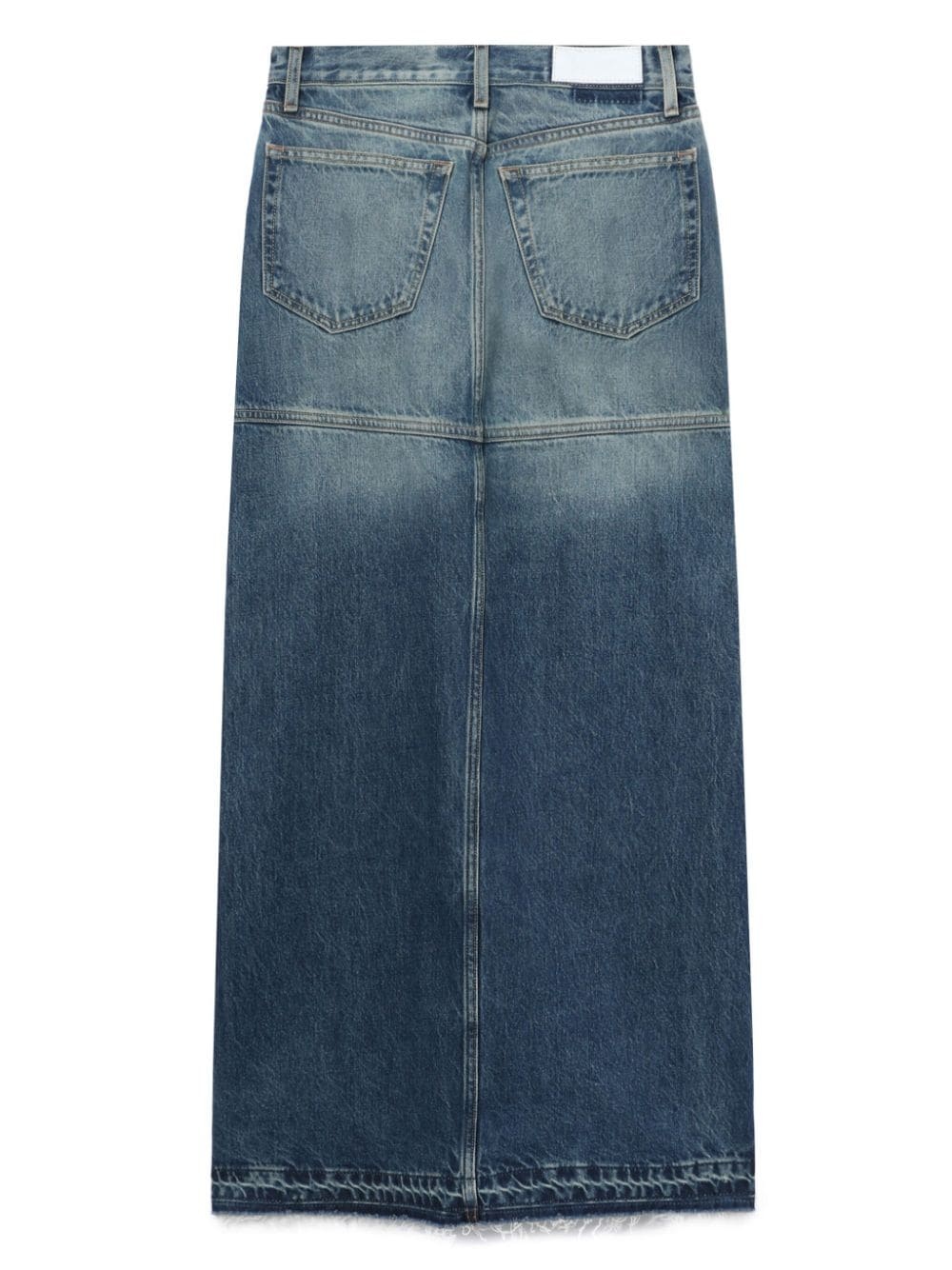 mid-rise maxi denim skirt - 6