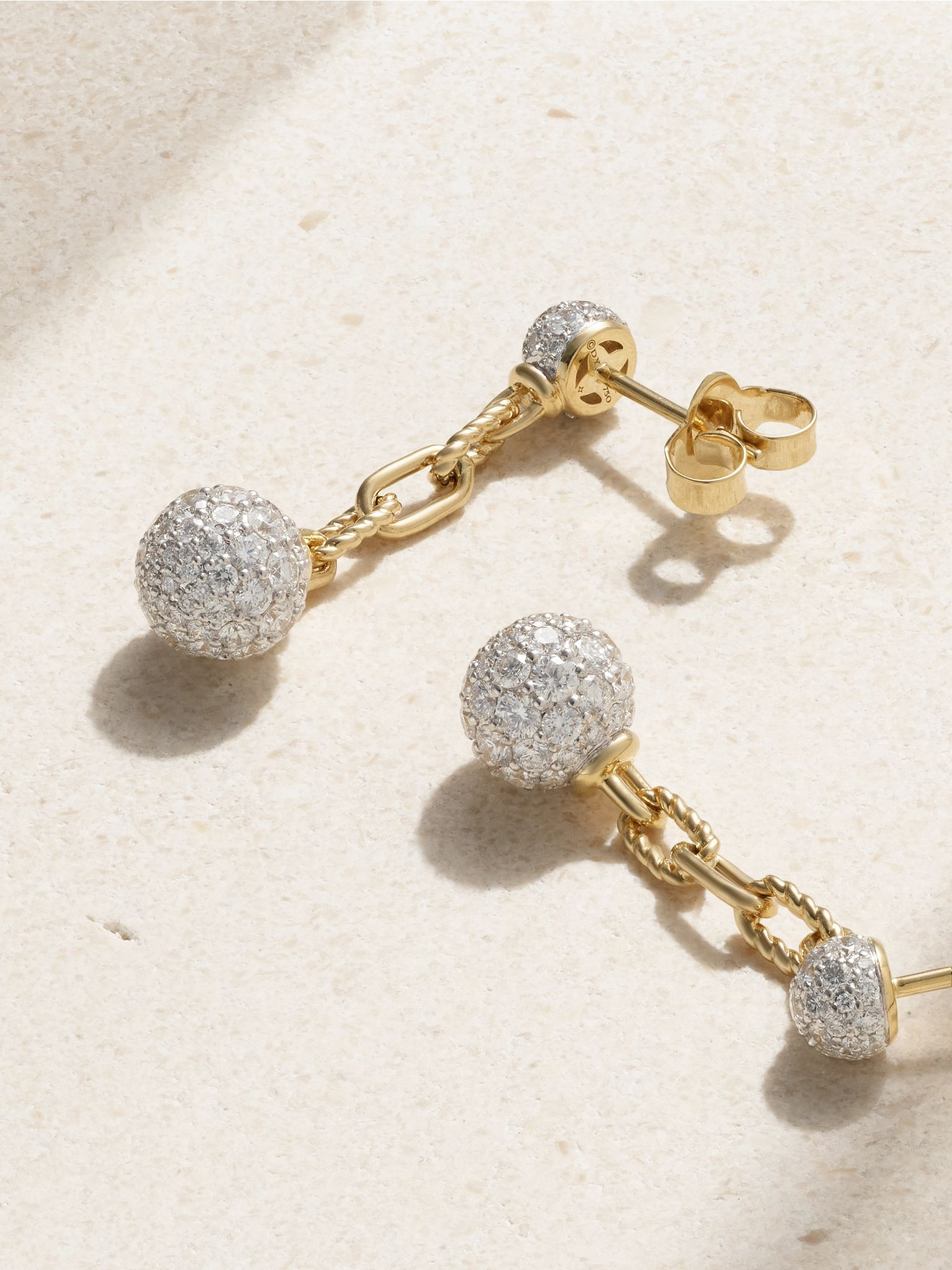 DY Madison® 18-karat gold diamond earrings Gold - 3