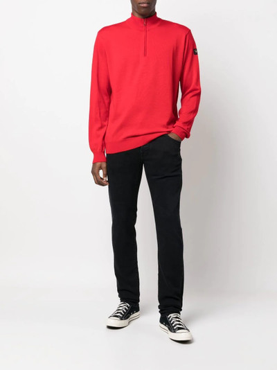 Paul & Shark logo-patch sleeve jumper outlook