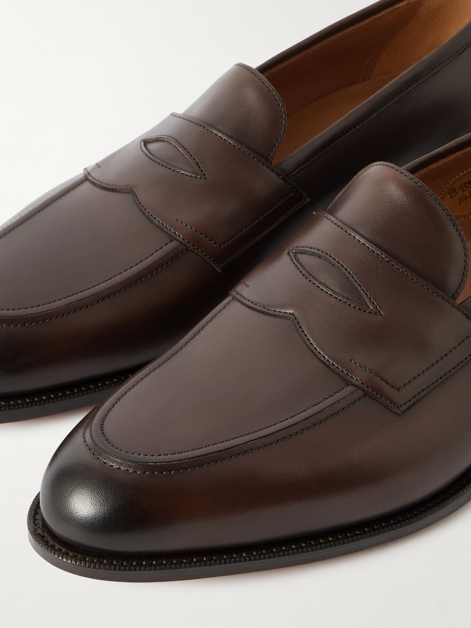 Piccadilly Leather Penny Loafers Dark brown - 5