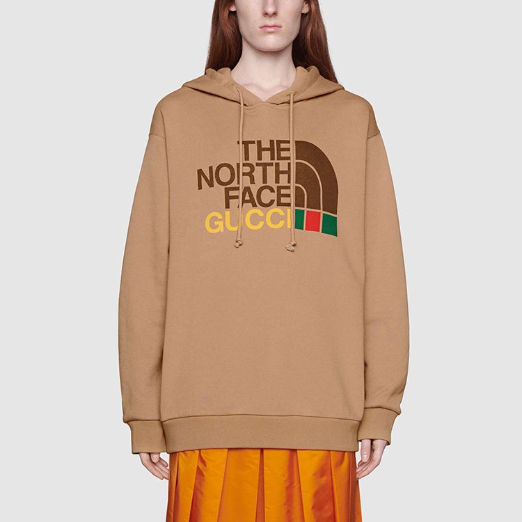 (WMNS) Gucci x The North Face Cotton Hoodie 'Brown' 615061-XJDBY-2597 - 3