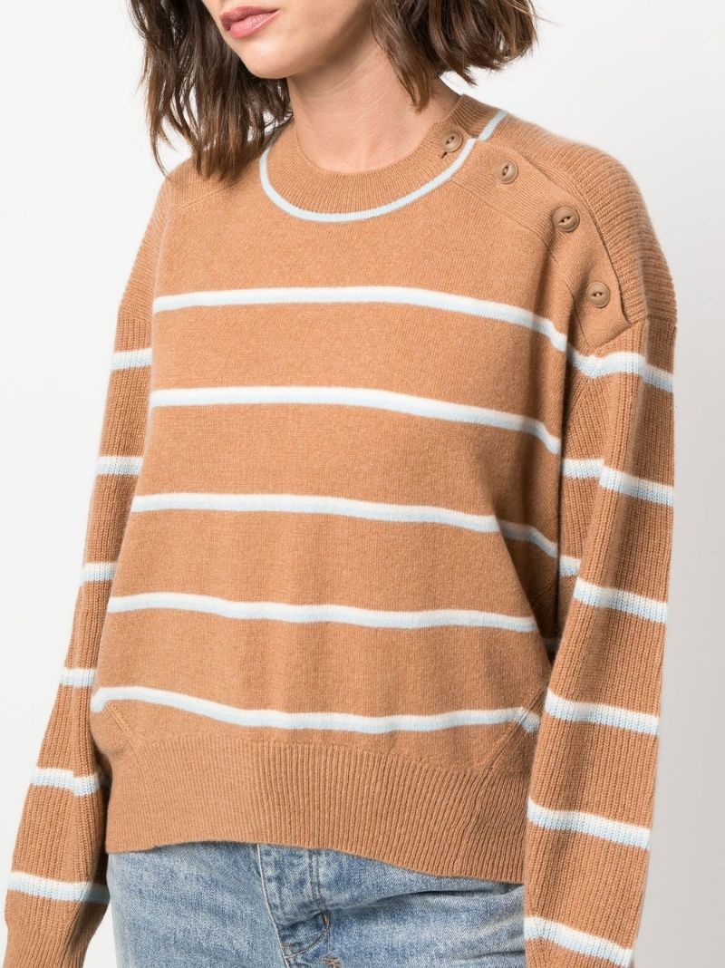 striped cashmere jumper - 5