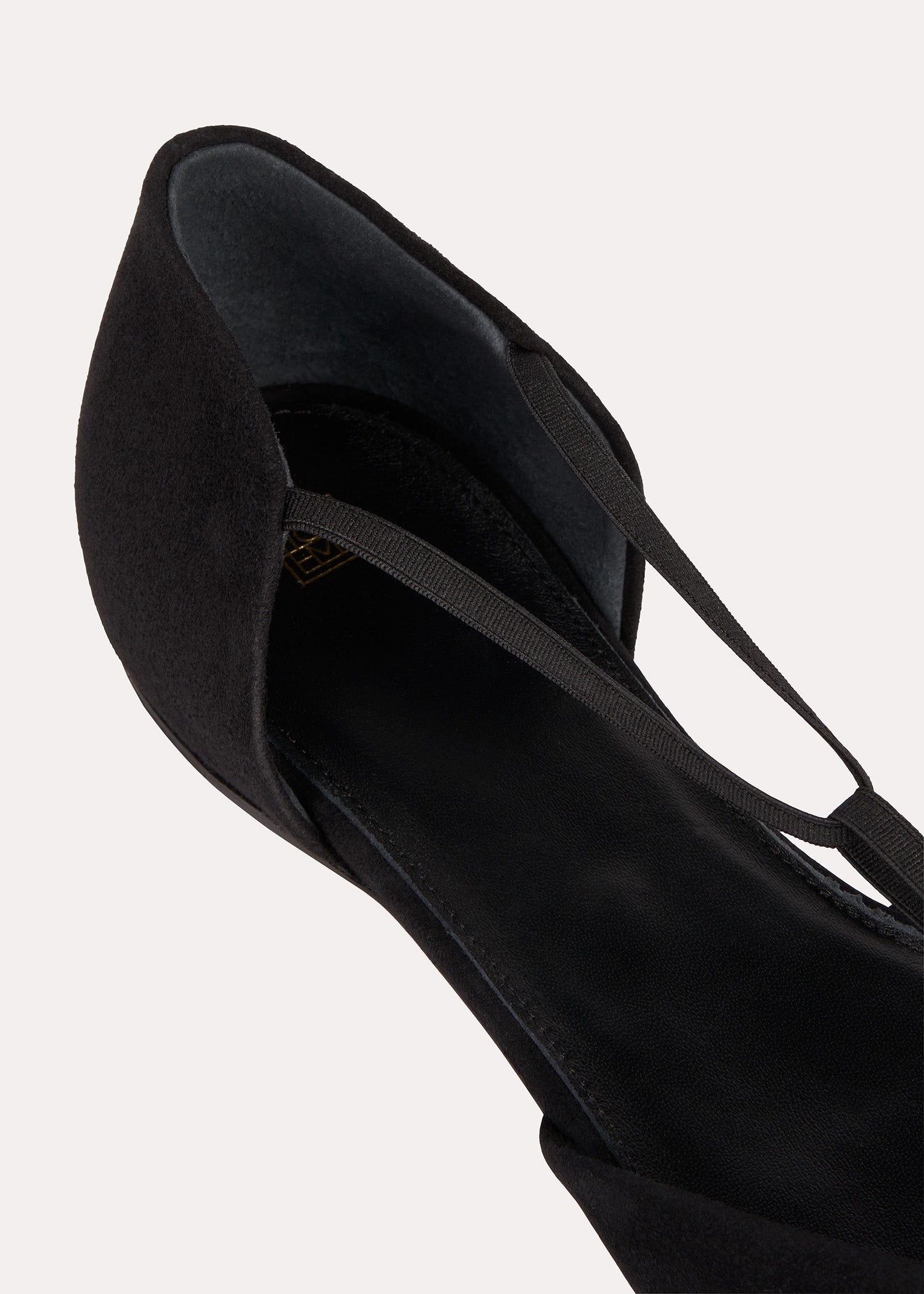 The Suede T-Strap Flat black - 6