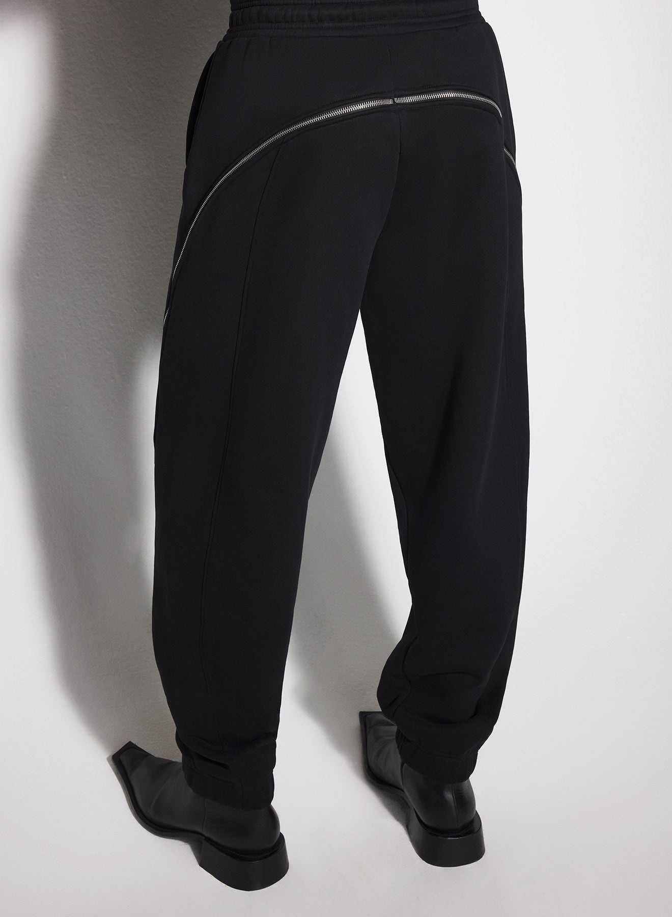black light fleece zipped track pants - 4