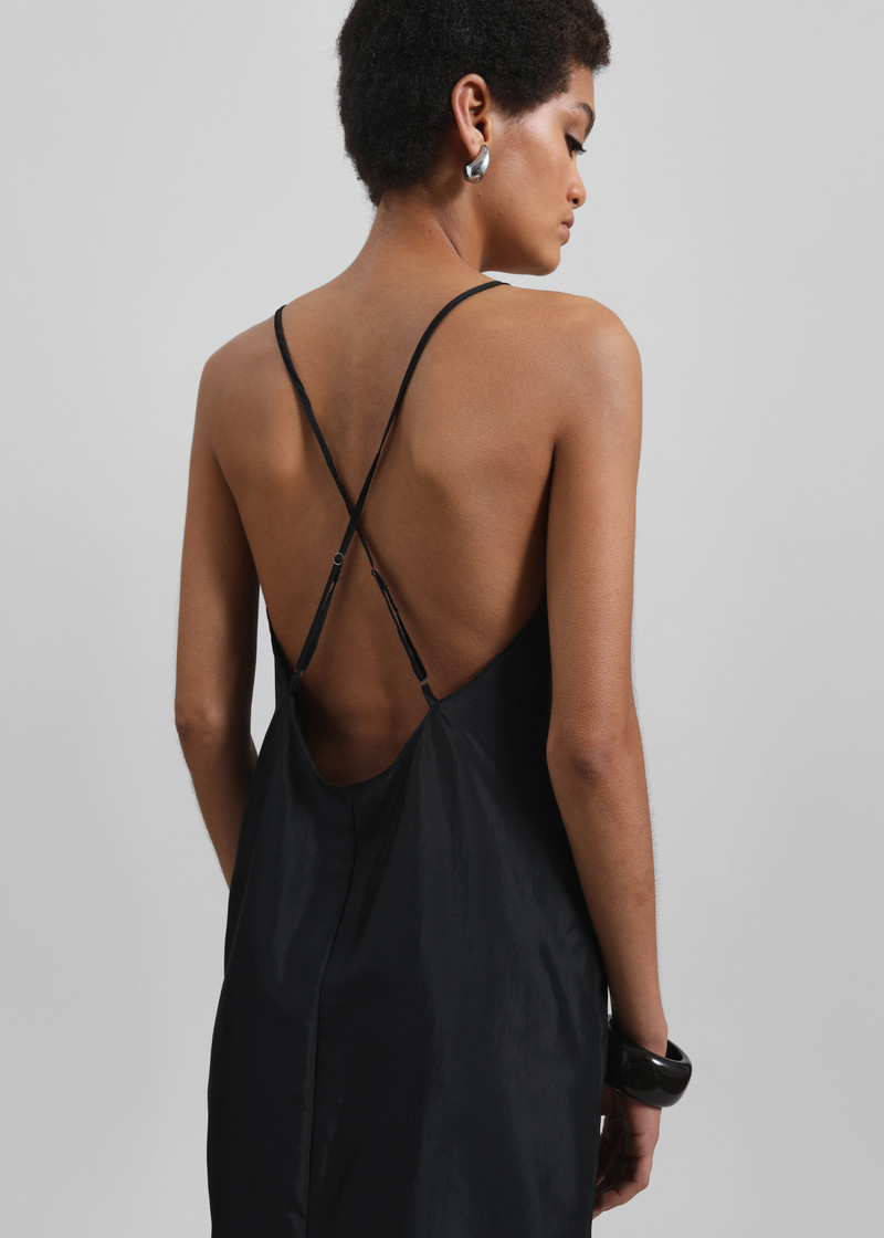 Vence Slip Dress - Black 3
