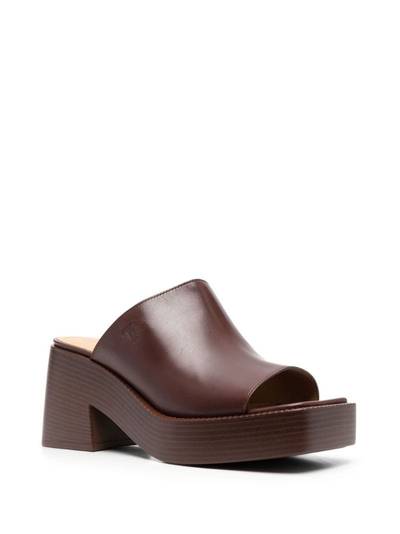 Tod's 80mm leather platform mules outlook