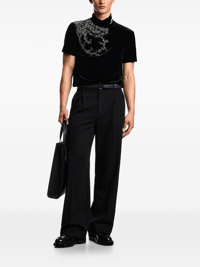 EMPORIO ARMANI pleated side-stripe trousers outlook