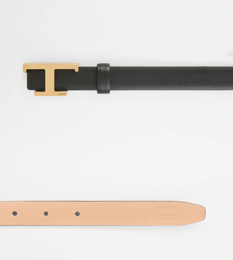Tod's REVERSIBLE LEATHER BELT - BLACK outlook