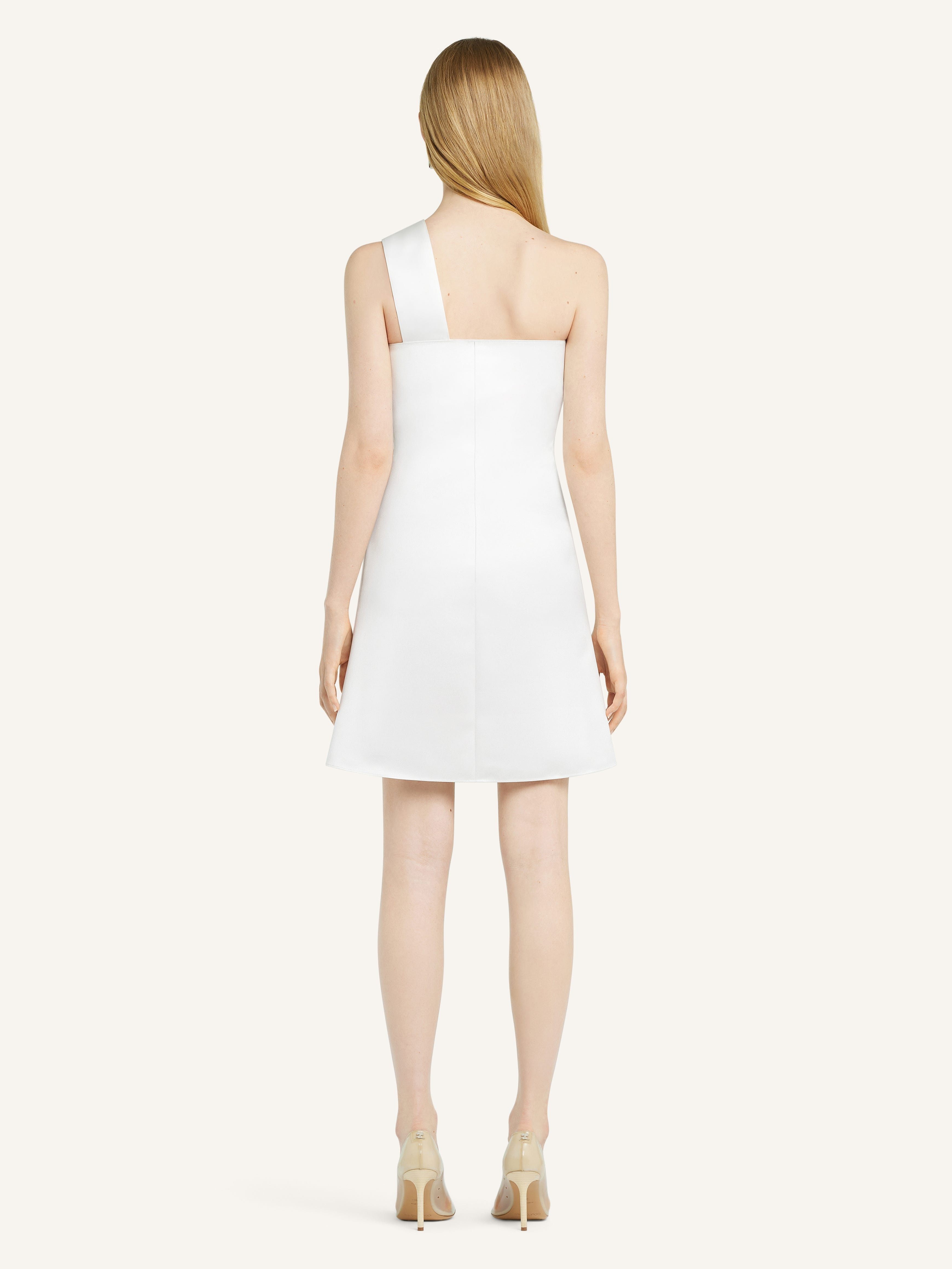 SHORT CUT-OUT SATIN DRESS - 4