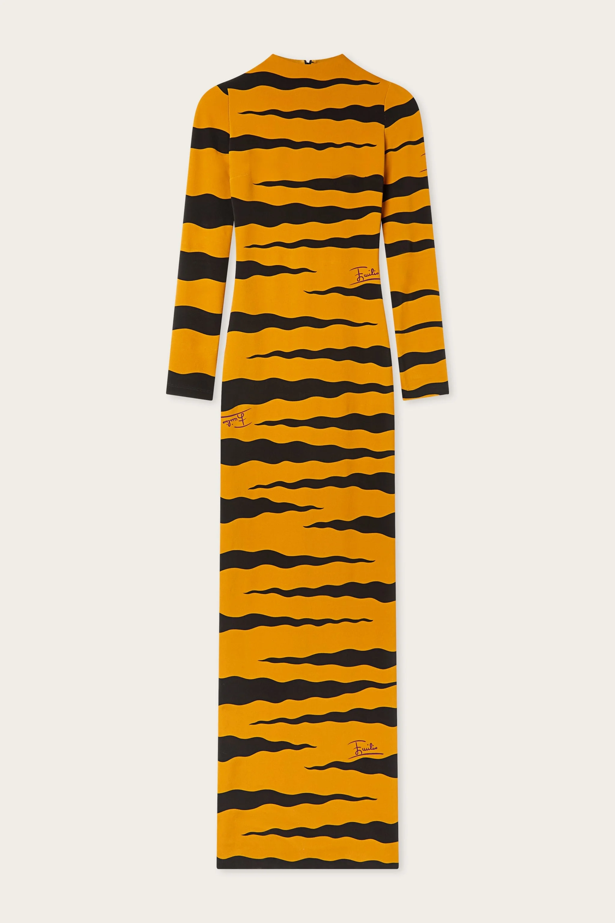 FIAMME PRINT DIAGONAL BISTRETCH DRESS - 1
