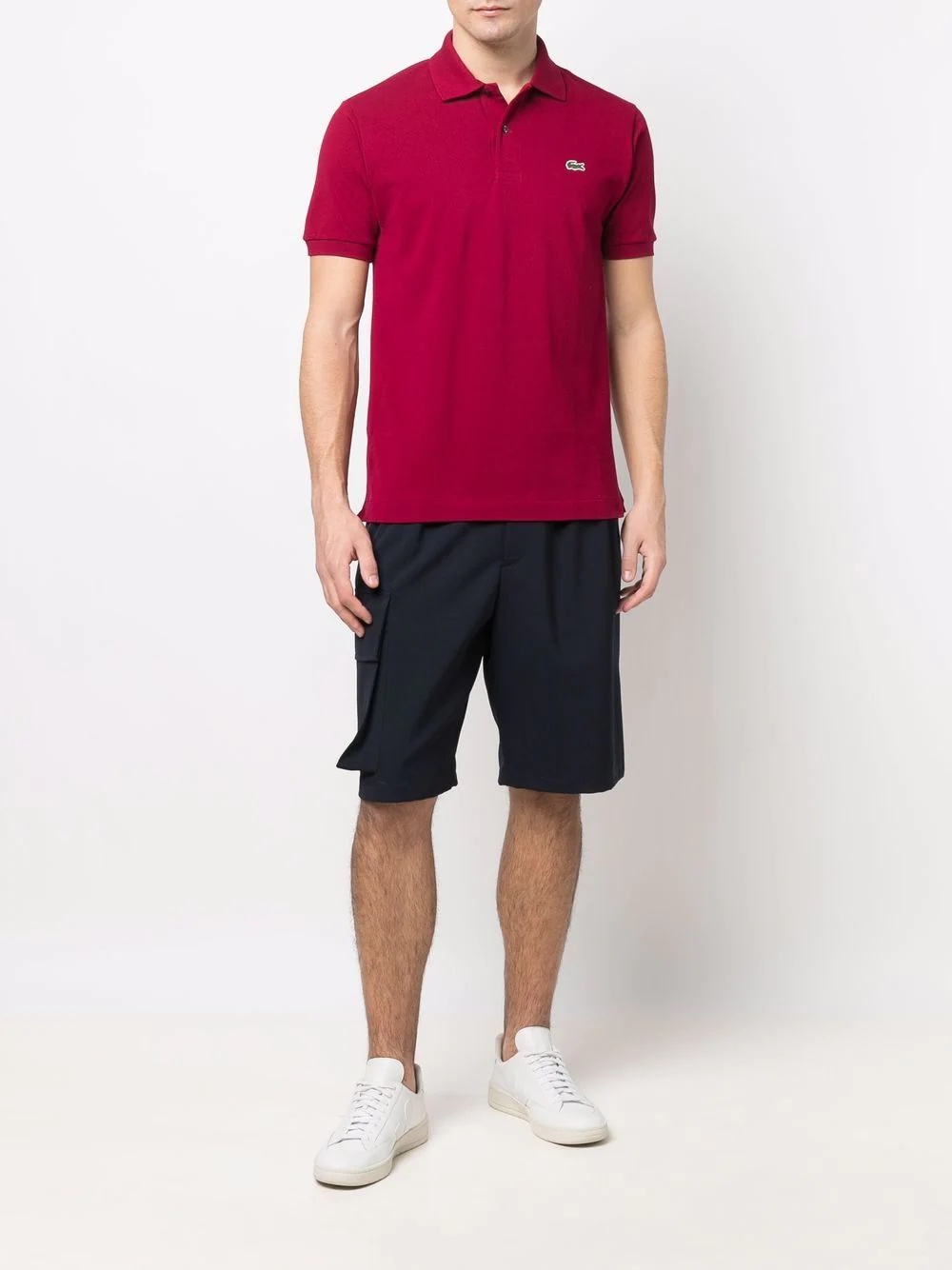 logo-patch polo shirt - 2