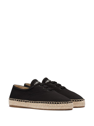 Prada gabardine lace-up espadrilles outlook