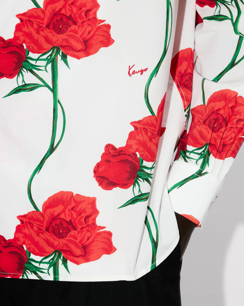 'KENZO Archive Rose' double breasted shirt in cotton 7