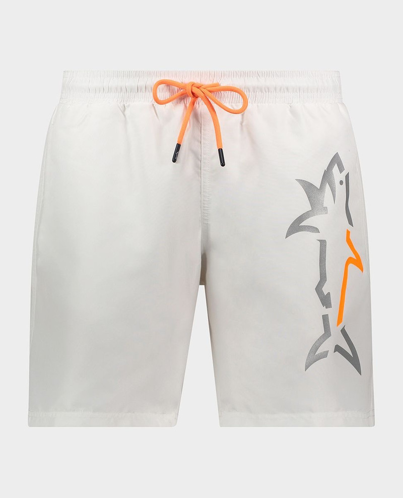 Swim Shorts With Fluo Printed Shark 1