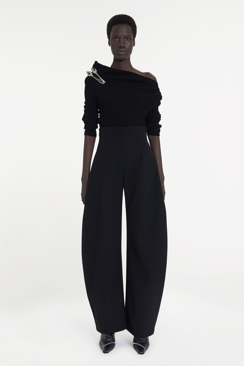 A.W.A.K.E. MODE ROUNDED TAILORED TROUSERS BLACK outlook