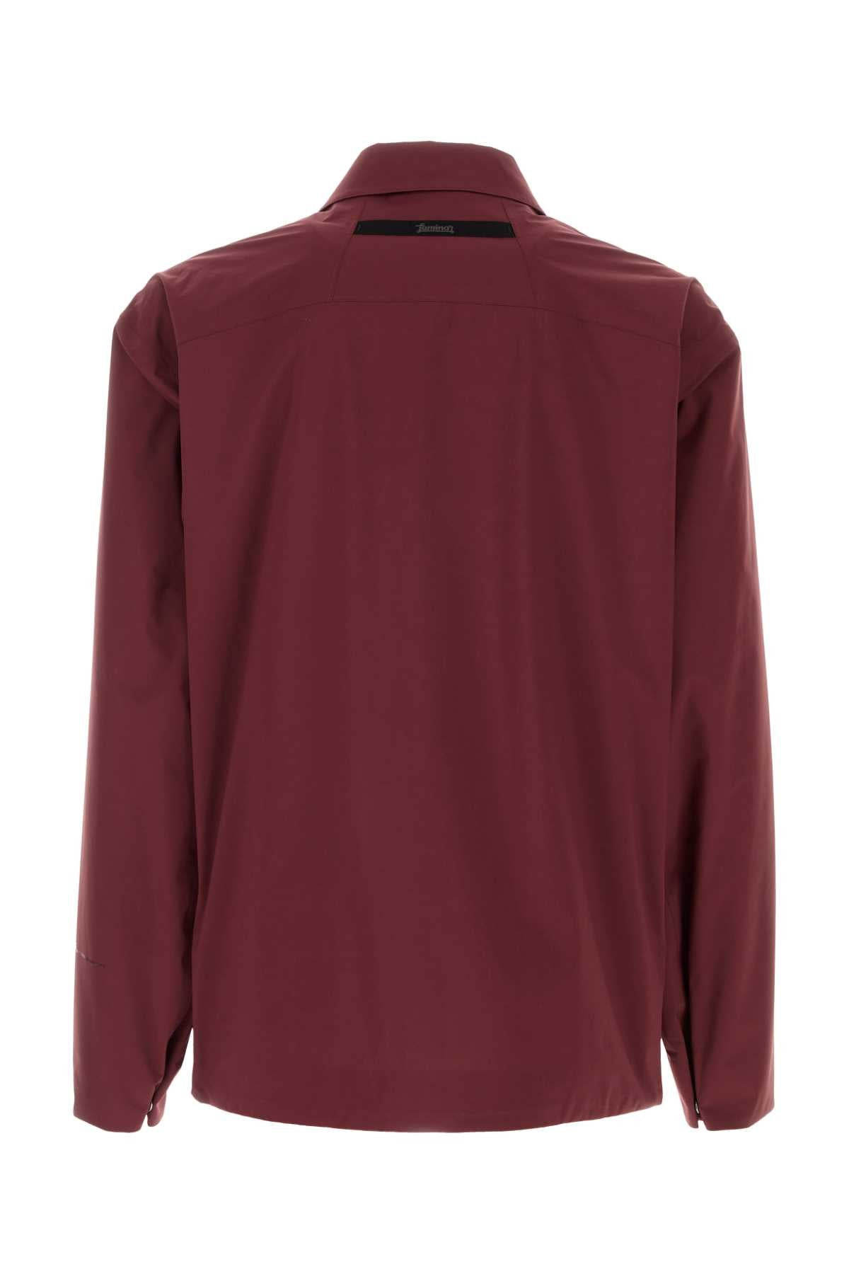 Herno Men Burgundy Nylon Jacket - 2