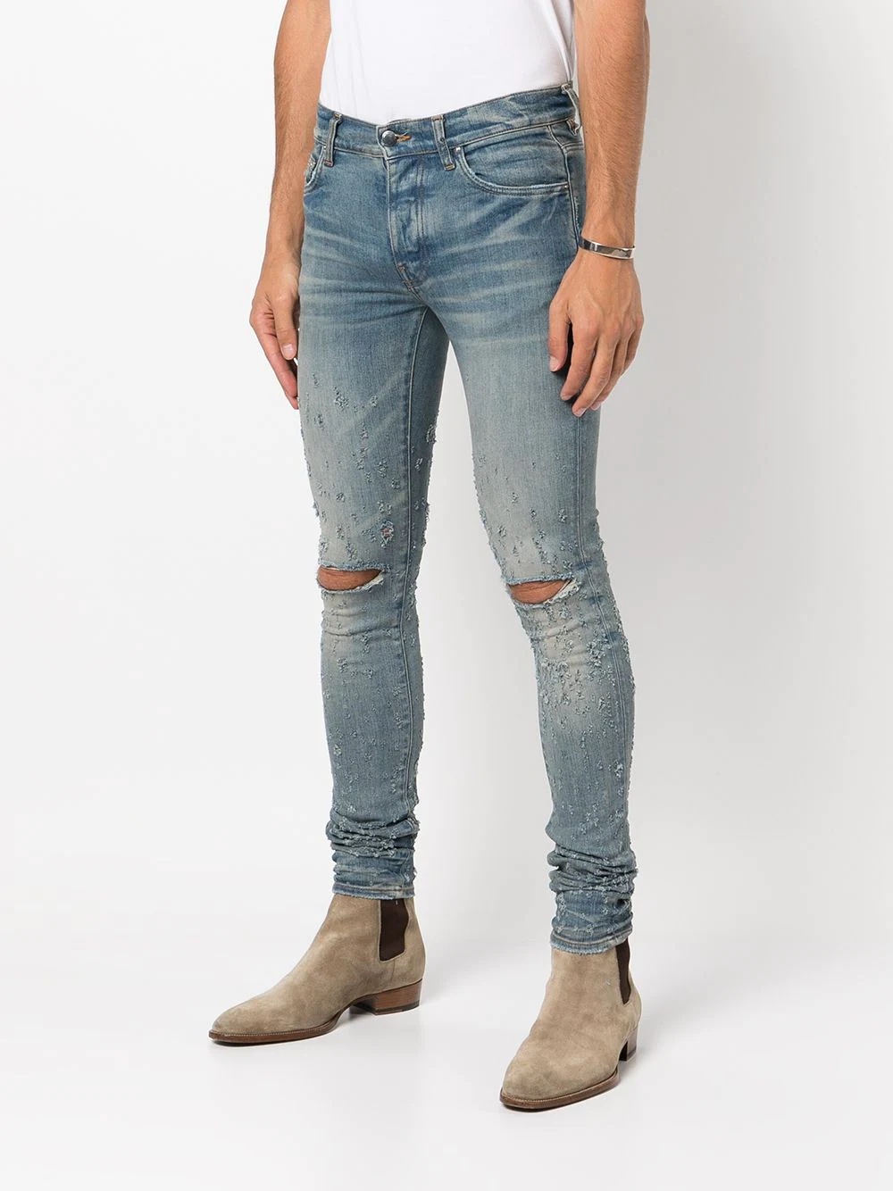 distressed skinny jeans - 3