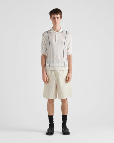 Prada Silk and cotton polo shirt outlook