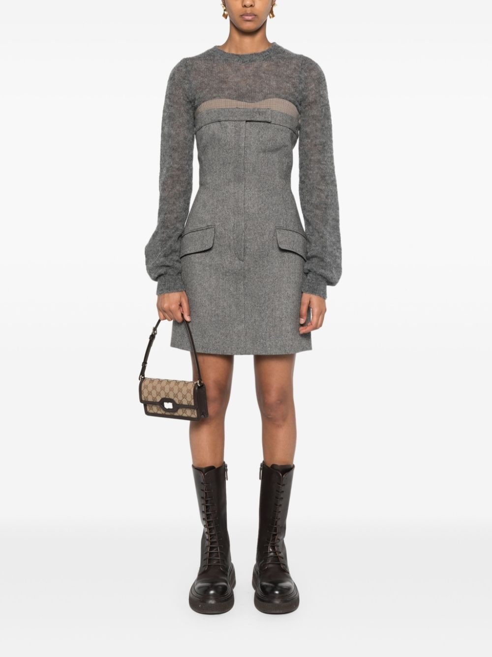 tweed mini dress - 2