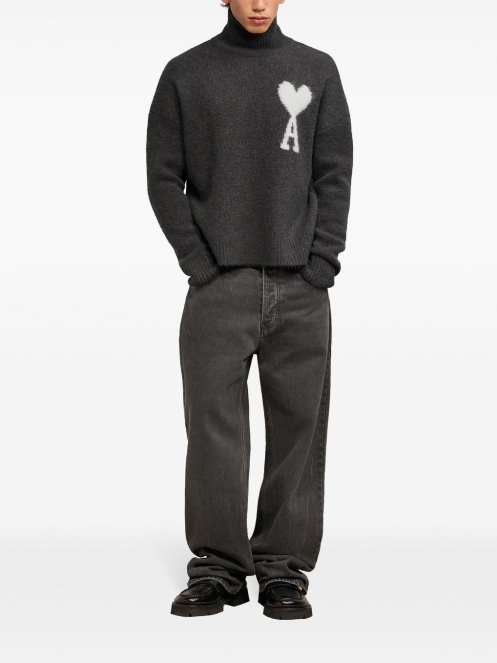 Ami de Coeur funnel neck sweatshirt - 3