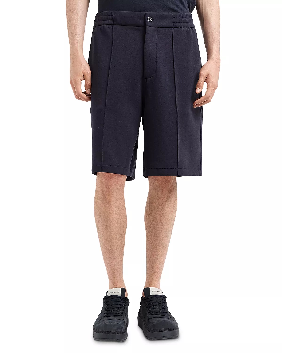 Cotton Blend Double Jersey Regular Fit Bermuda Shorts - 1