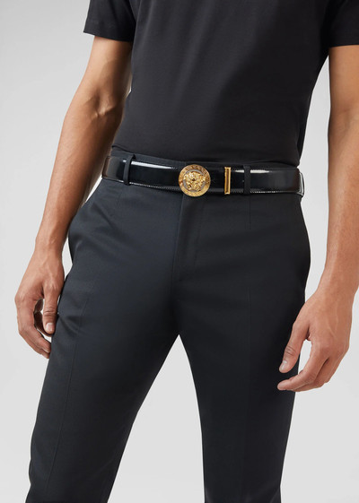 VERSACE Medusa Leather Belt with Crystals outlook