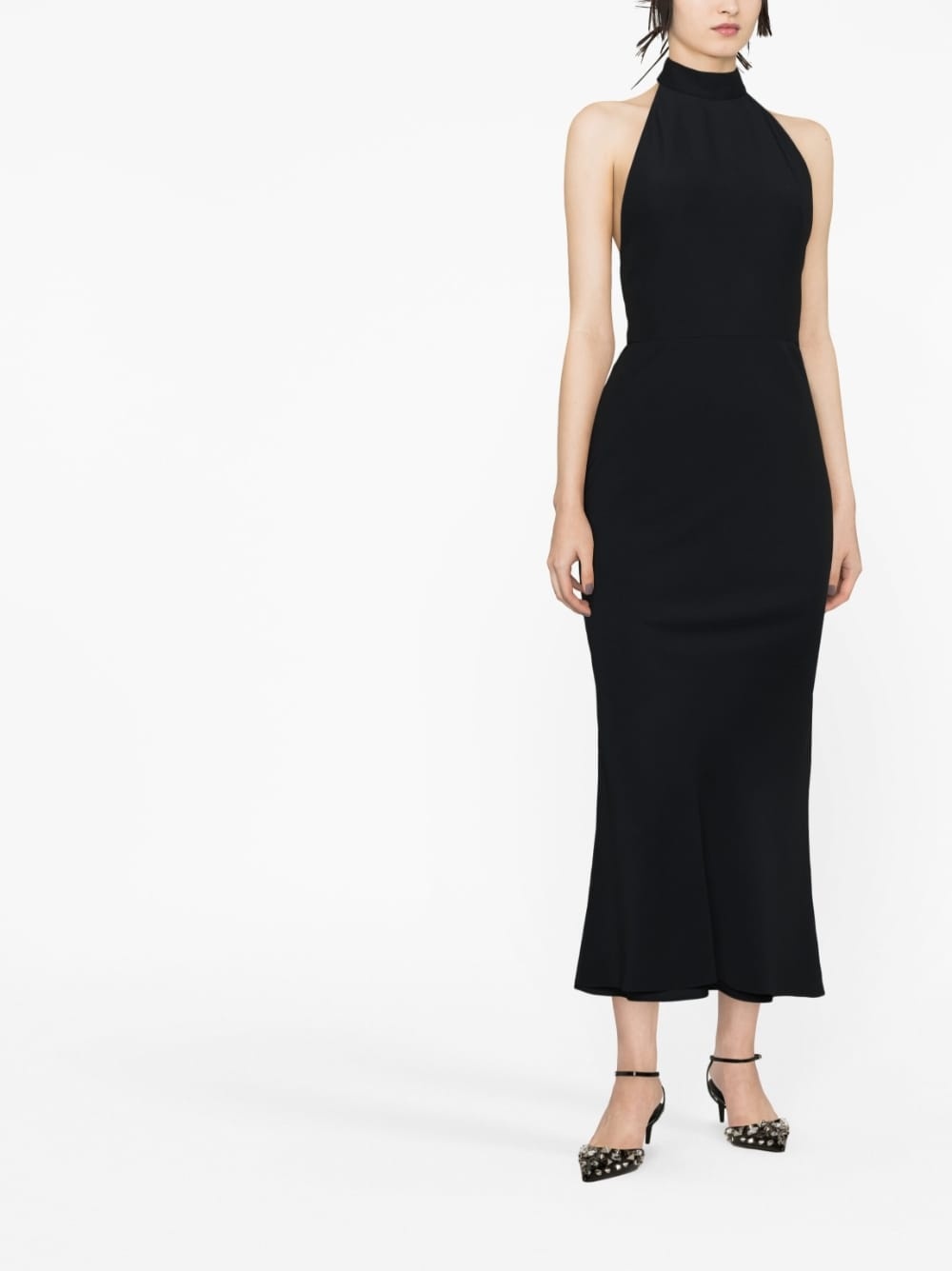 halterneck midi dress - 2