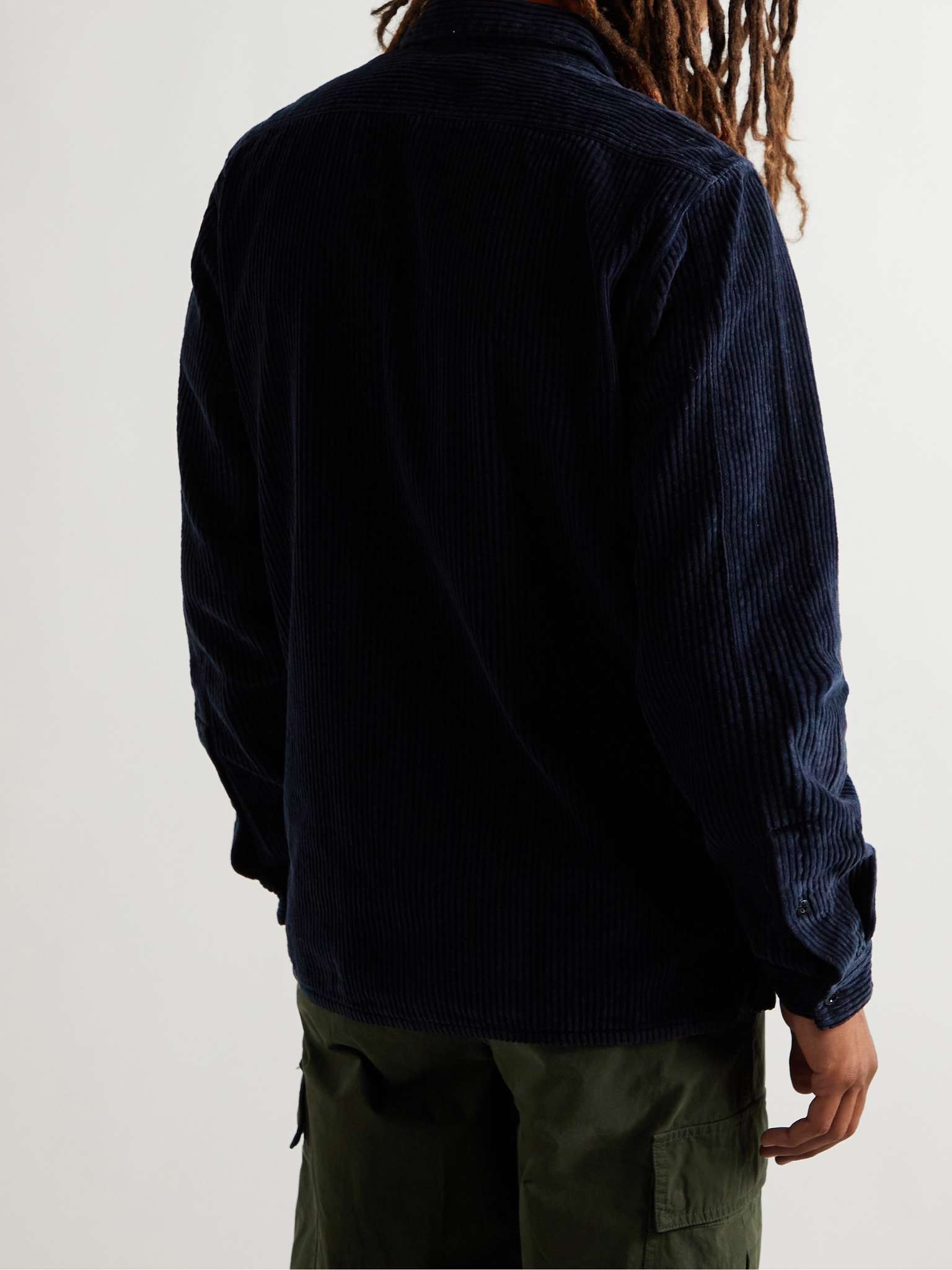 Logo-Embroidered Cotton-Corduroy Overshirt - 4