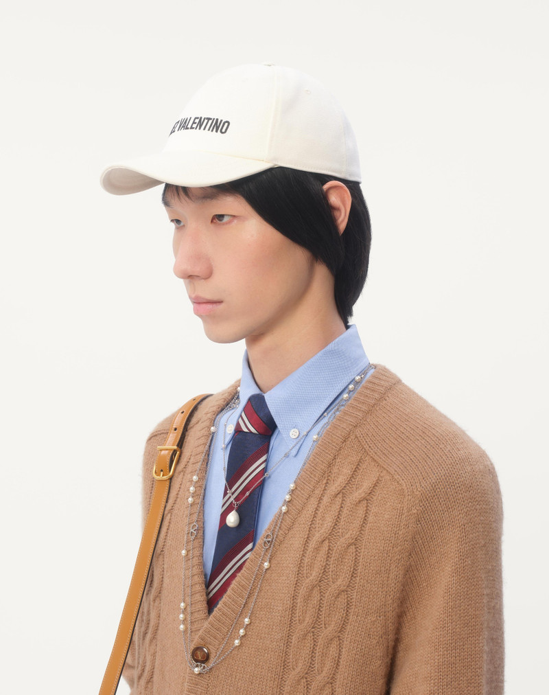 Valentino CHEZ VALENTINO COTTON BASEBALL CAP WITH EMBROIDERY outlook