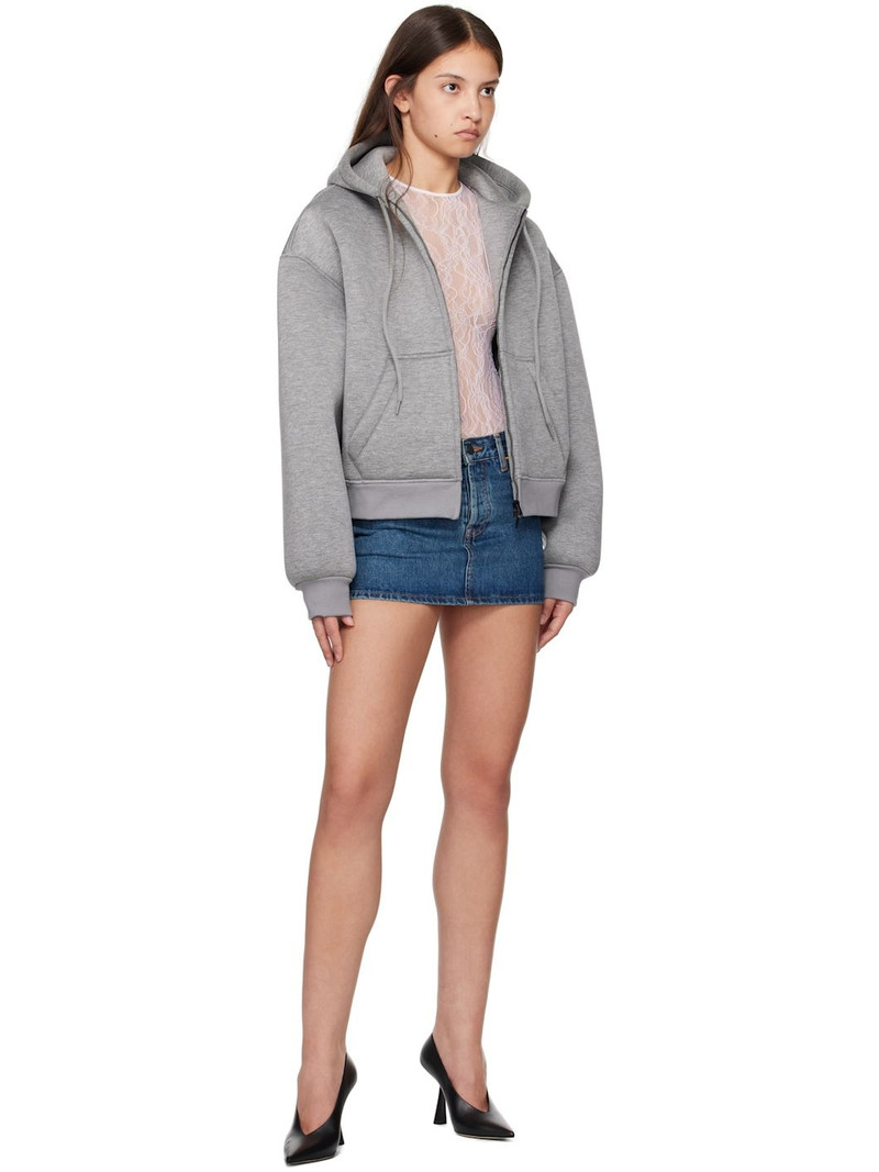 WARDROBE.NYC Blue Micro Denim Miniskirt outlook