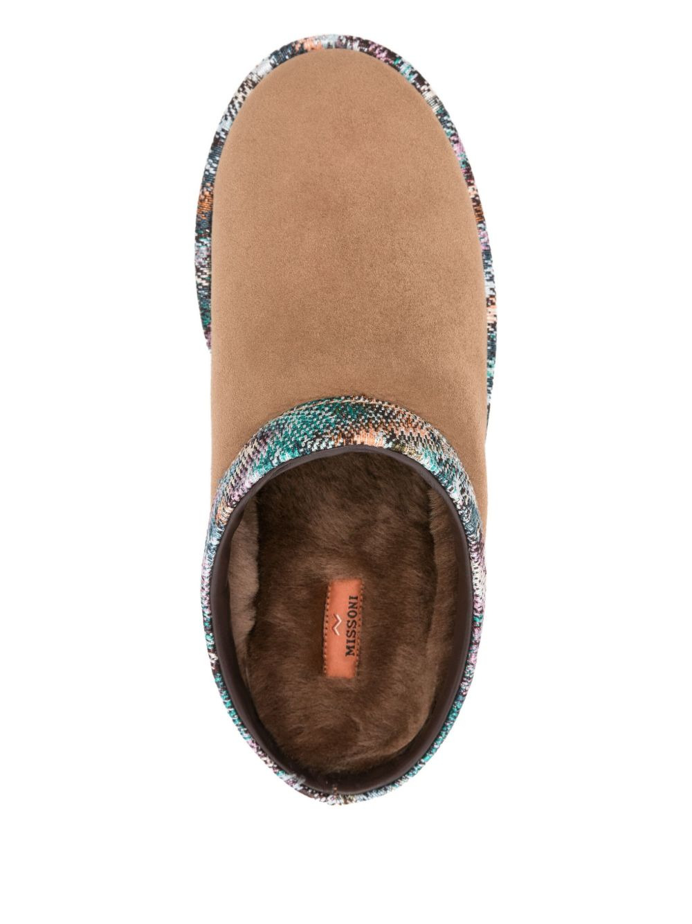patterned-trim slippers - 4