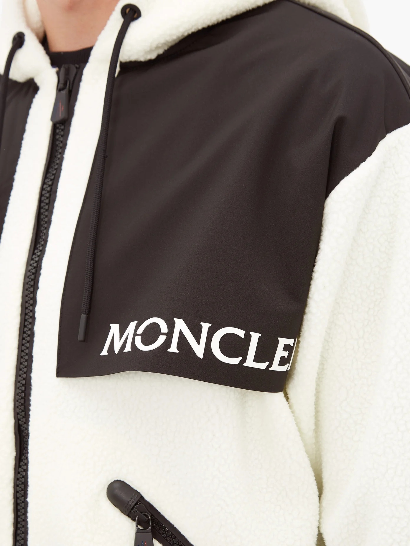 Hooded logo-print fleece ski jacket - 4