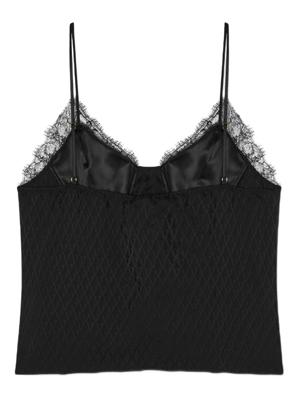lace-trimmed satin camisole - 2