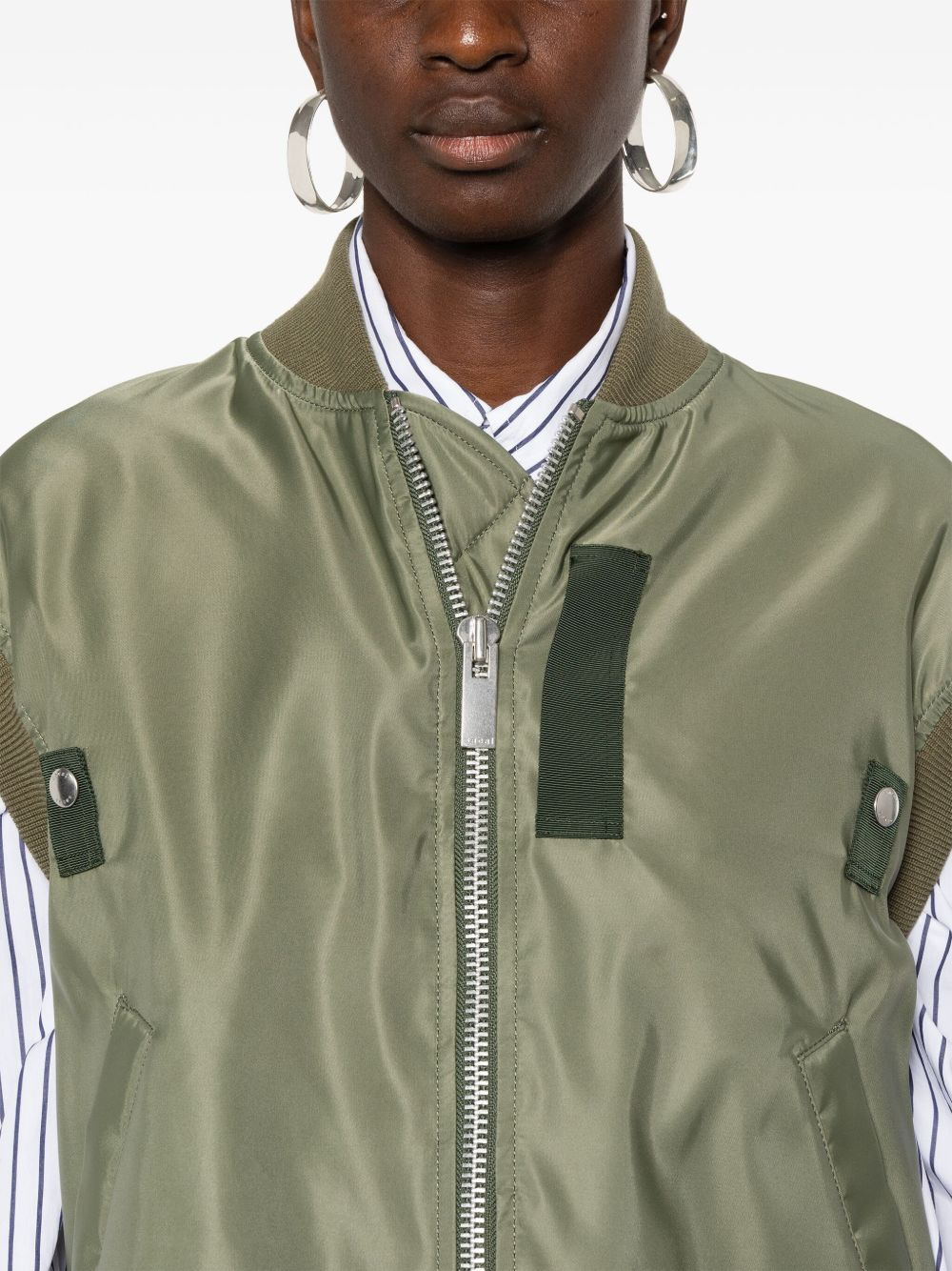 Sacai Women Nylon Twill Vest - 4