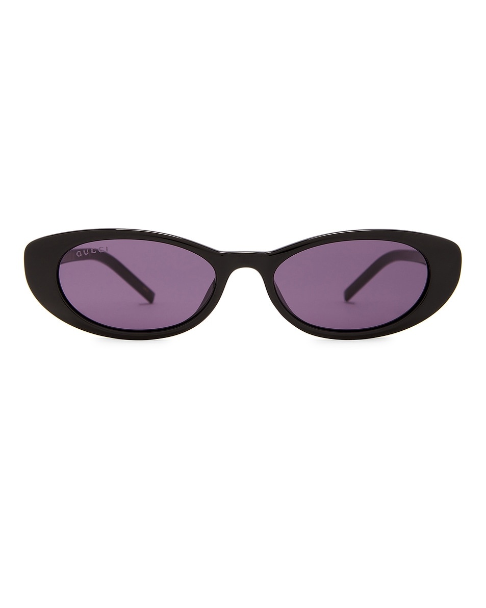 G String Strass Sunglasses In Black & Grey - 1