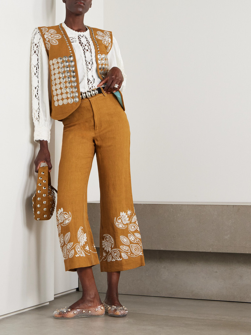 ALIX OF BOHEMIA Arizona Studded Embroidered Silk Vest outlook