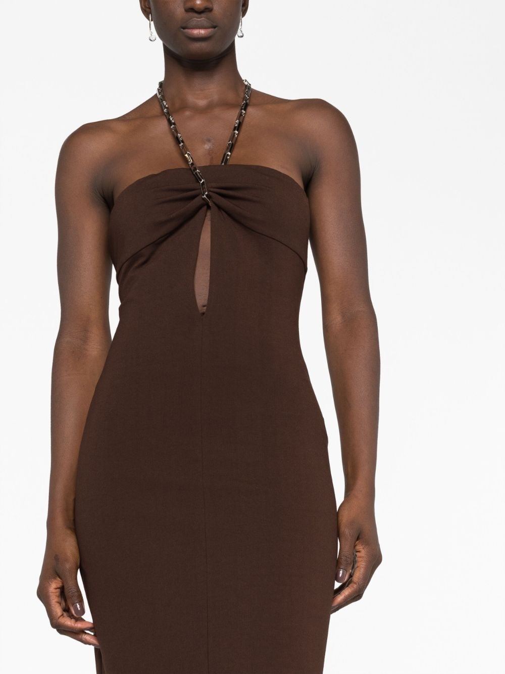 halterneck midi dress - 5