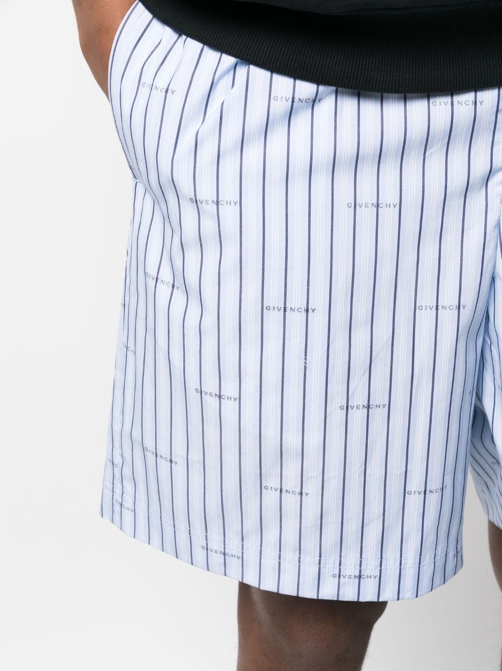 logo-detail striped shorts - 5