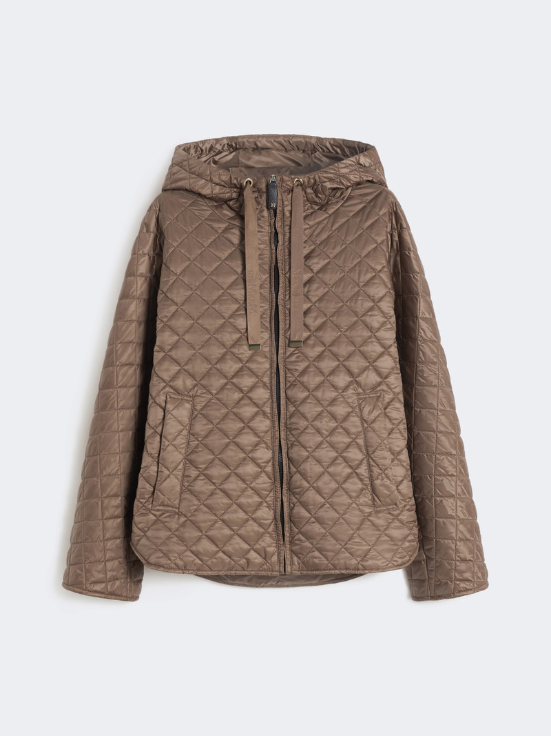 GIORNO Quilted water-repellent canvas padded jacket - TOBACCO 1