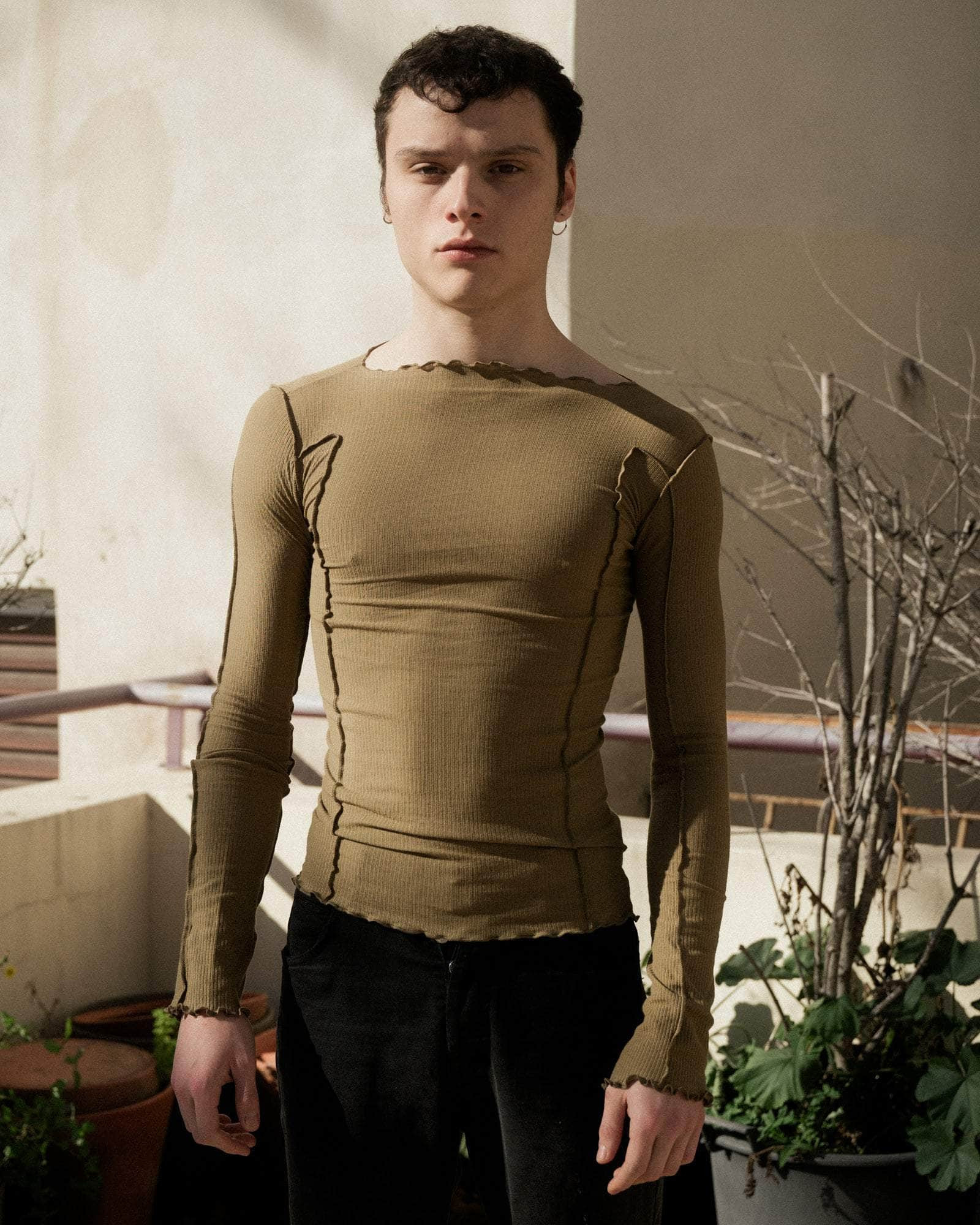 Omato Long Sleeve Tee - Fine Organic Cotton Rib - 5