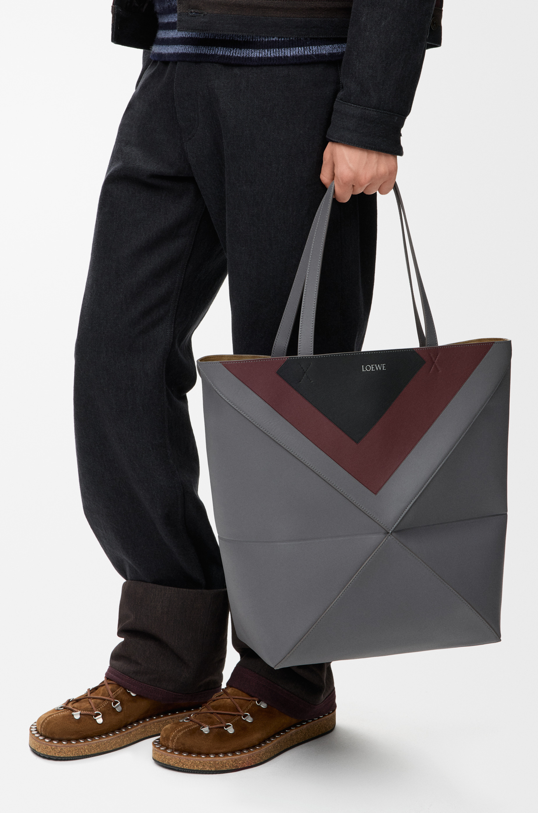 XL Puzzle Fold tote in nappa calfskin - 3