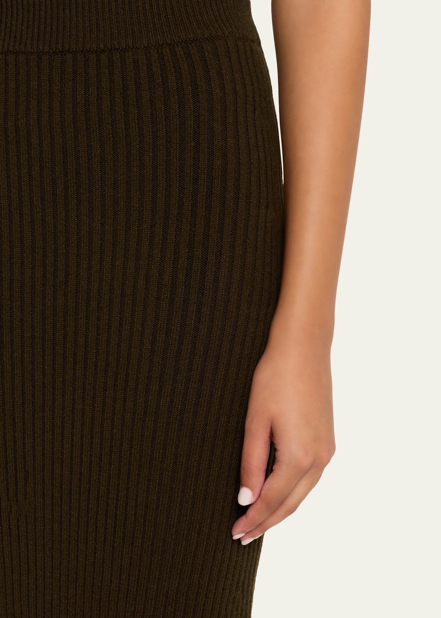 Ribbed Wool-Cashmere Maxi Pencil Skirt - 5