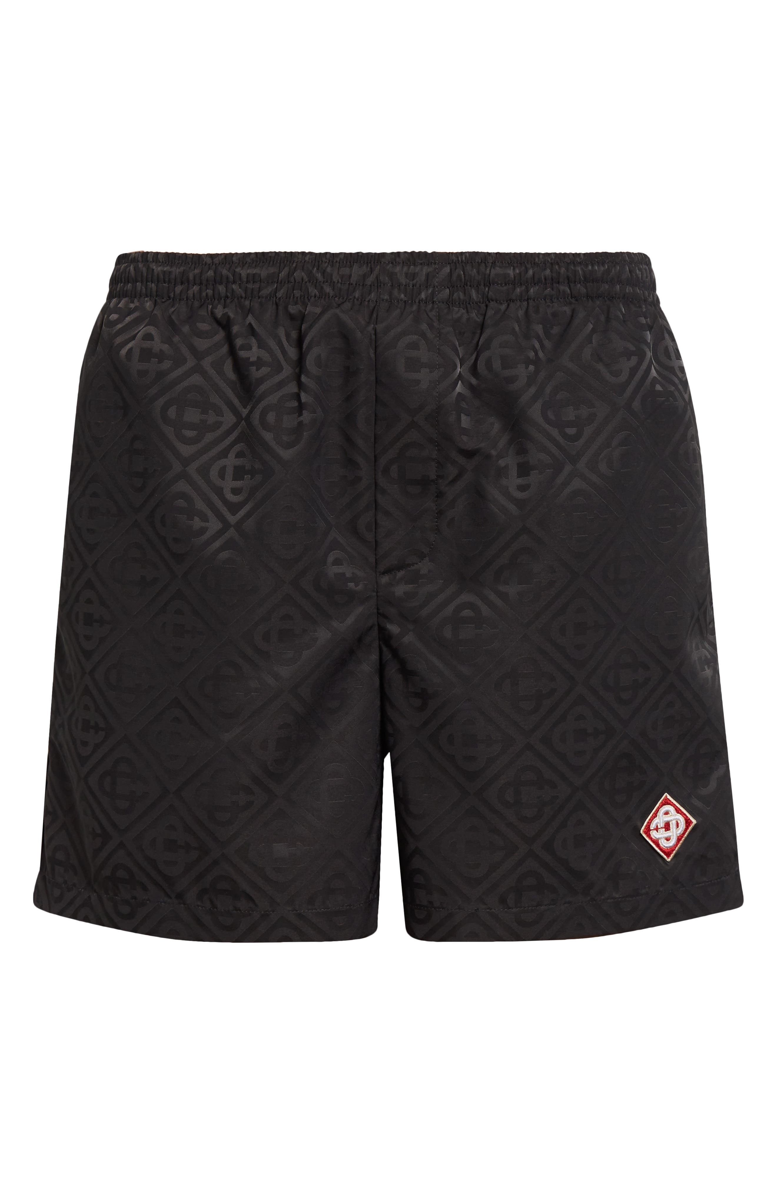 Casablanca Diamond Logo Jacquard Swim Trunks in Black at Nordstrom - 6