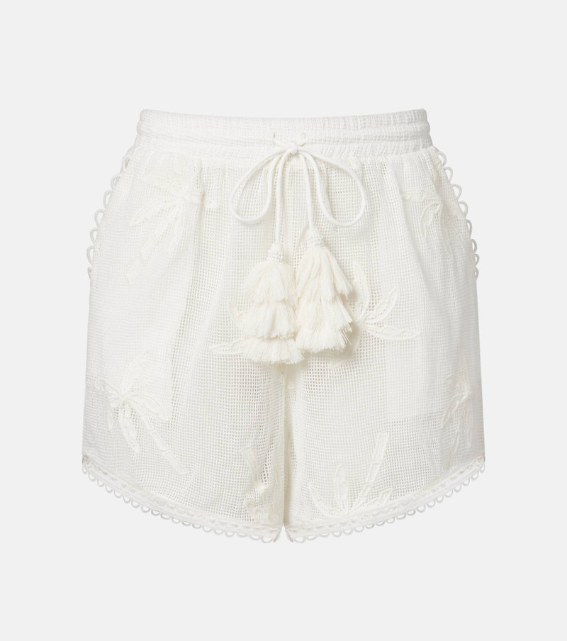 Embroidered cotton shorts 1