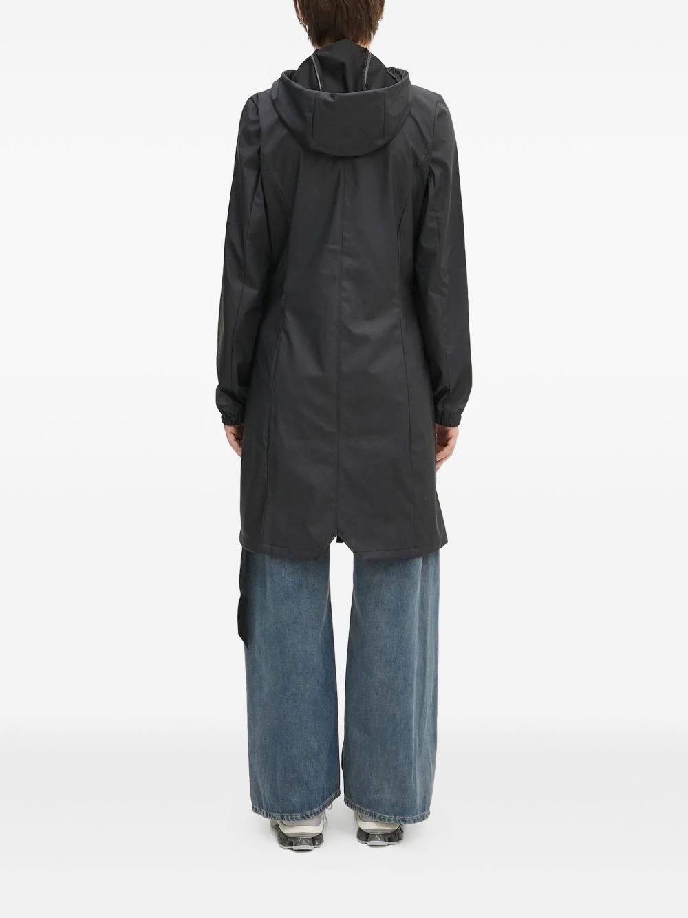 hooded pocketed raincoat - 4