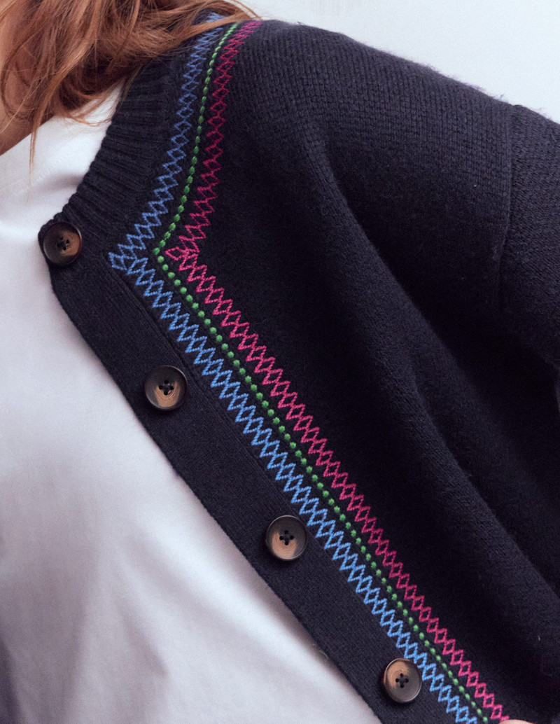 Abi Jacquard Cardigan-Navy, Tiger 4
